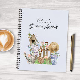 Blumengarten Aquarellbilder Gartenblatt Notizblock