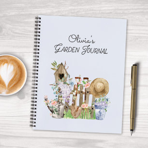 Blumengarten Aquarellbilder Gartenblatt Notizblock