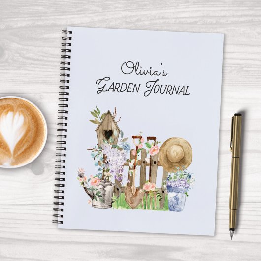 Blumengarten Aquarellbilder Gartenblatt Notizblock