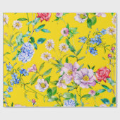 Blumengarten Aquarellmuster Geschenkpapier (Flach)