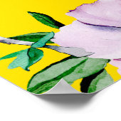 Blumengarten Aquarellmuster Poster (Ecke)