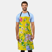 Blumengarten Aquarellmuster Schürze (Getragen)