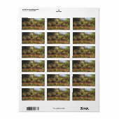 Blumengarten auf Sainte-Adresse von Claude Monet Adressaufkleber (Vorne)