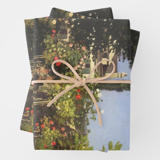 Blumengarten auf Sainte-Adresse von Claude Monet Geschenkpapier Set (Beispiel)
