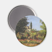 Blumengarten auf Sainte-Adresse von Claude Monet Magnet (Vorderseite/Rückseite)