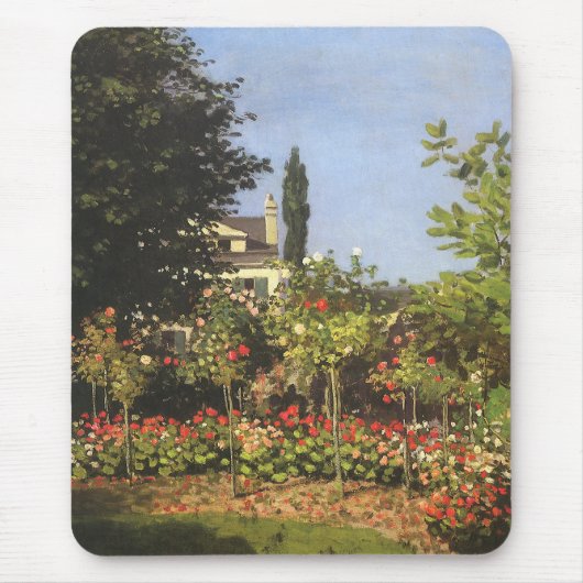 Blumengarten auf Sainte-Adresse von Claude Monet Mousepad (Vorne)