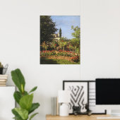 Blumengarten auf Sainte-Adresse von Claude Monet Poster (Heimbüro)