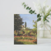 Blumengarten auf Sainte-Adresse von Claude Monet Postkarte (Stehend Vorderseite)