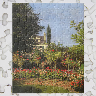 Blumengarten auf Sainte-Adresse von Claude Monet Puzzle