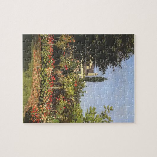 Blumengarten auf Sainte-Adresse von Claude Monet Puzzle (Horizontal)