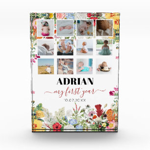 Blumengarten Baby First Year Foto Collage