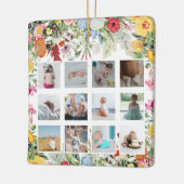 Blumengarten Baby First Year Foto Collage Keramikornament (Links)