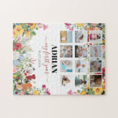 Blumengarten Baby First Year Foto Collage Puzzle (Horizontal)
