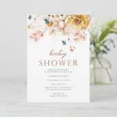 Blumengarten-Baby-Shower-Design Einladung (Stehend Vorderseite)