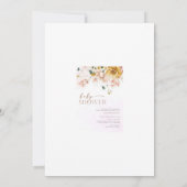 Blumengarten-Baby-Shower-Design Einladung (Rückseite)