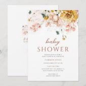 Blumengarten-Baby-Shower-Design Einladung (Vorne/Hinten)