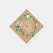 Blumengarten Baby Sprinkle / Dusche Rustikales Boh Serviette (Ecke)