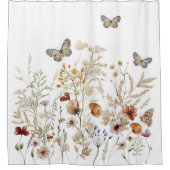 Blumengarten Badezimmer Einrichtung, Schmetterling Duschvorhang (Vorderseite)