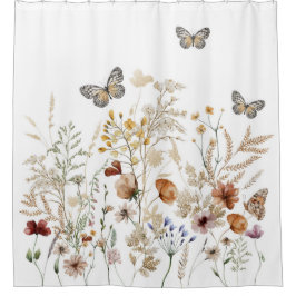 Blumengarten Badezimmer Einrichtung, Schmetterling Duschvorhang