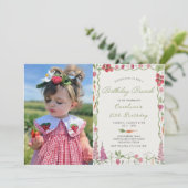 Blumengarten Bauernmarkt Geburtstagsfeier Einladung (Stehend Vorderseite)