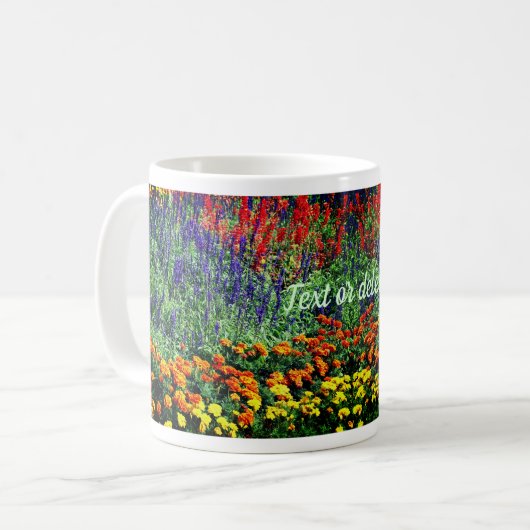 Blumengarten Beauty Personalisiert Kaffeetasse (Vorderseite Links)