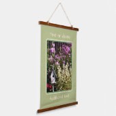 Blumengarten Birdhouse Malerei Personalisiert Wandteppich Mit Holzrahmen (Gewinkelt)