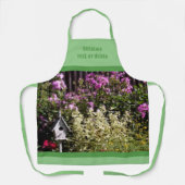 Blumengarten Birthaus Personalisierte Kunst Schürze (Vorderseite)