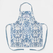 Blumengarten Blau und Weiße Großmutter Schürze (Vorderseite)
