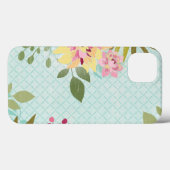 Blumengarten, blauer Hintergrund Case-Mate iPhone Hülle (Rückseite (Horizontal))