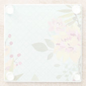 Blumengarten, blauer Hintergrund Glasuntersetzer (Rückseite)