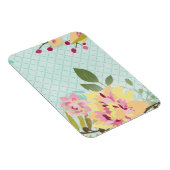 Blumengarten, blauer Hintergrund Magnet (Rechte Seite)