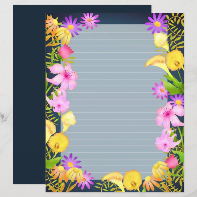 Blumengarten Blue (Vorne/Hinten)