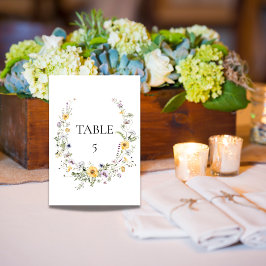 Blumengarten blüht Tafelschild Tischnummer