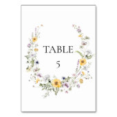 Blumengarten blüht Tafelschild Tischnummer (Vorderseite)