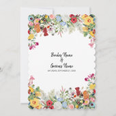 Blumengarten Blume Einladung Hochzeit (Rückseite)
