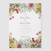 Blumengarten Blume Einladung Hochzeit (Vorderseite)