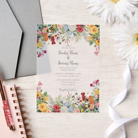Blumengarten Blume Einladung Hochzeit (Hochzeit)