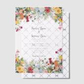 Blumengarten Blume Einladung Hochzeit (Versetzt (Einladung))