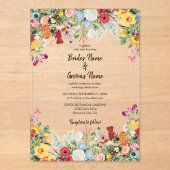 Blumengarten Blume Einladung Hochzeit (Vorderseite)