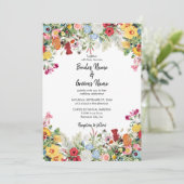 Blumengarten Blume Einladung Hochzeit (Stehend Vorderseite)