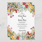 Blumengarten Blume Einladung Hochzeit (Vorne/Hinten)