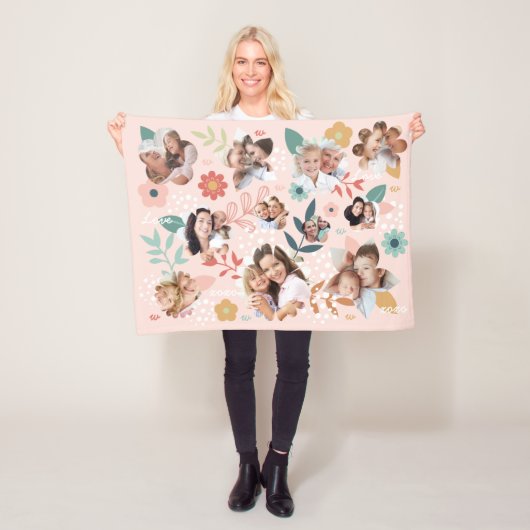 Blumengarten Blume Foto Bilderrahmen Fleecedecke (Beispiel)