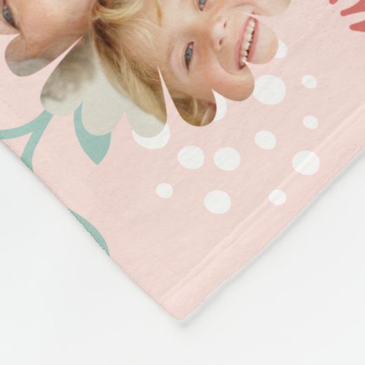 Blumengarten Blume Foto Bilderrahmen Fleecedecke (Ecke)