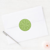 Blumengarten-Blume Grün Runder Aufkleber (Umschlag)
