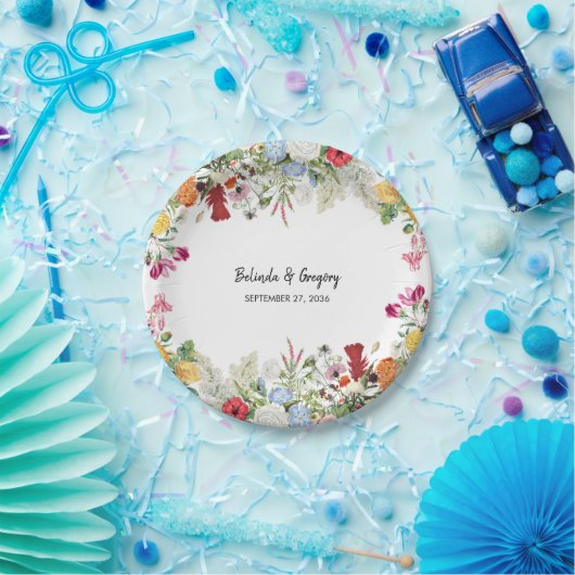 Blumengarten Blume Hochzeit Pappteller (Party)