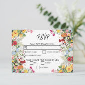 Blumengarten Blume Hochzeit RSVP Karte (Stehend Vorderseite)