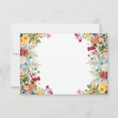 Blumengarten Blume Hochzeit RSVP Karte (Rückseite)
