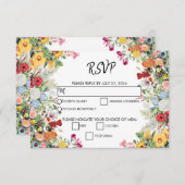 Blumengarten Blume Hochzeit RSVP Karte (Vorne/Hinten)