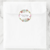 Blumengarten Blume Hochzeit Runder Aufkleber (Tasche)