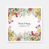 Blumengarten Blume Hochzeit Serviette (Vorderseite)